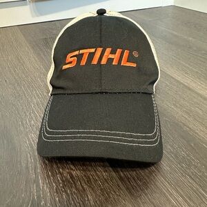 STIHL Black and Orange Cap,adjustable,workwear,outdoor